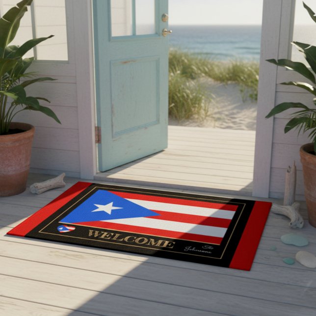 Puerto Rico Hausmatte, Flaggensport / Willkommen Fußmatte (Von Creator hochgeladen)