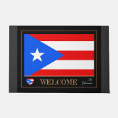 Puerto Rico Hausmatte, Rican Flag sport / Willkomm Fußmatte (Vorderseite)