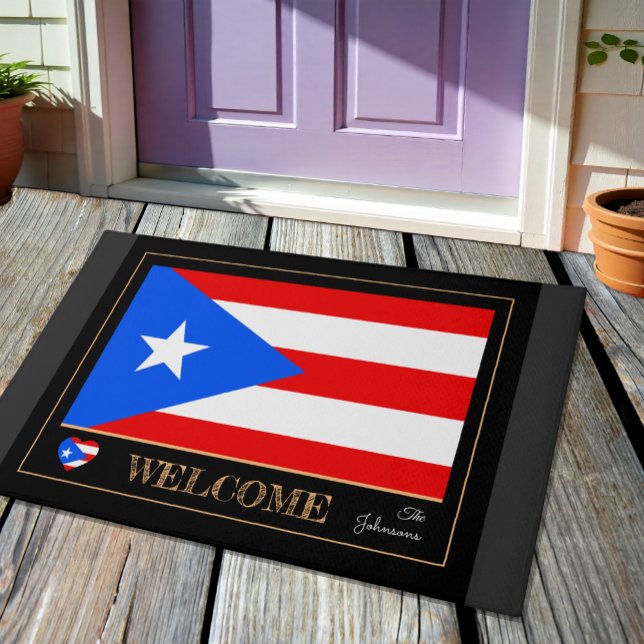 Puerto Rico Hausmatte, Rican Flag sport / Willkomm Fußmatte (Von Creator hochgeladen)