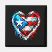 Puerto Rico Heart Puerto Rican Flag Magnet (Vorne)