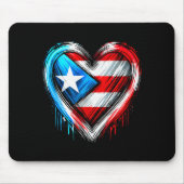 Puerto Rico Heart Puerto Rican Flag Mousepad (Vorne)
