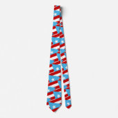 Puerto Rico Hellblaues Flaggenmuster Krawatte (Vorderseite)