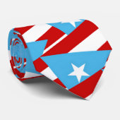 Puerto Rico Hellblaues Flaggenmuster Krawatte (Gerollt)