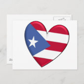 Puerto Rico Herart Flag Postkarte (Vorne/Hinten)