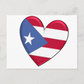 Puerto Rico Herart Flag Postkarte (Vorderseite)