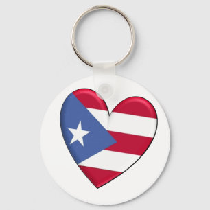 Puerto Rico Herart Flag Schlüsselanhänger