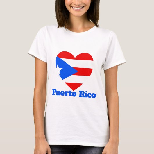 Puerto Rico Herart Flag T-Shirt (Vorderseite)