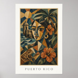 Puerto Rico Heritage Kunst    Boricua Island Reise Poster