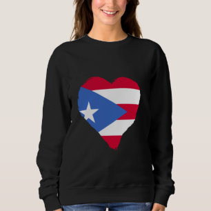 Puerto Rico Herzfahne Boricua Proud Puerto Rico Sweatshirt