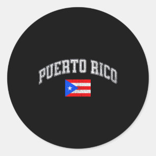 Puerto Rico Hispanic Heritage Puerto-ricanische Fl Runder Aufkleber