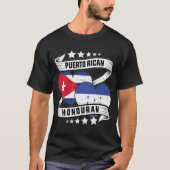 Puerto Rico Honduran Half Honduran Half Puerto Ri T-Shirt (Vorderseite)