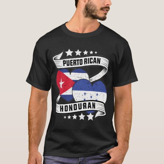 Puerto Rico Honduran Half Honduran Half Puerto Ri T-Shirt (Vorderseite)