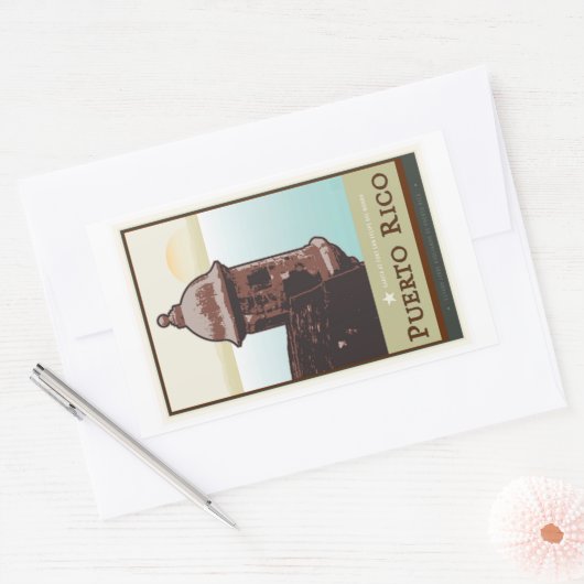 Puerto Rico I Rechteckiger Aufkleber (Umschlag)