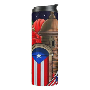Puerto-Rico-Icons Thermosbecher