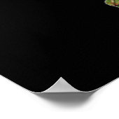 Puerto Rico Insel Karte Luquillo Strand Poster (Ecke)