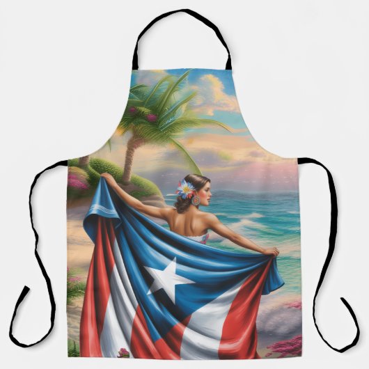 Puerto Rico Inselfrau Schürze (Vorderseite)