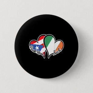 Puerto Rico Irland Flagge Halb Puerto Rico Halb Ir Button
