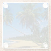 Puerto Rico, Isla Verde, Palmen Glasuntersetzer (Rückseite)