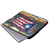 Puerto Rico Island Design und Flagge - Stilvoll Laptopschutzhülle (Vorne Knopf)
