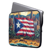 Puerto Rico Island Design und Flagge - Stilvoll Laptopschutzhülle (Vorderseite Links)