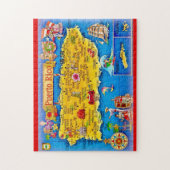 Puerto Rico Island Map 11x14 Puzzle (Vertikal)