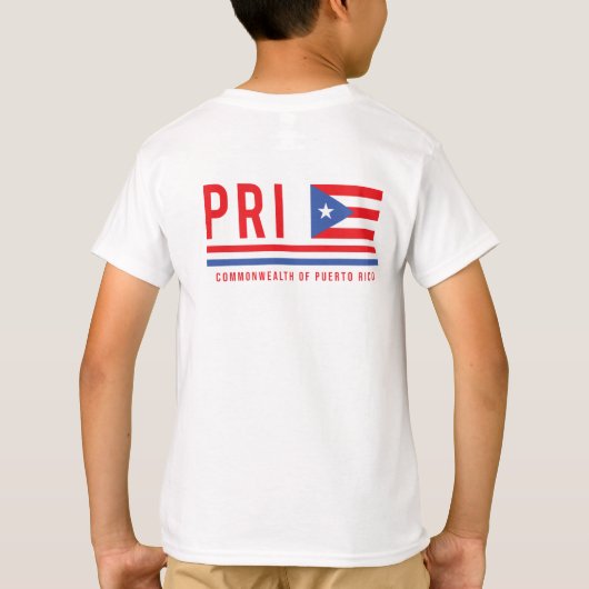 Puerto Rico ISO-Code Alpha 3 Design-T - Shirt (Rückseite)