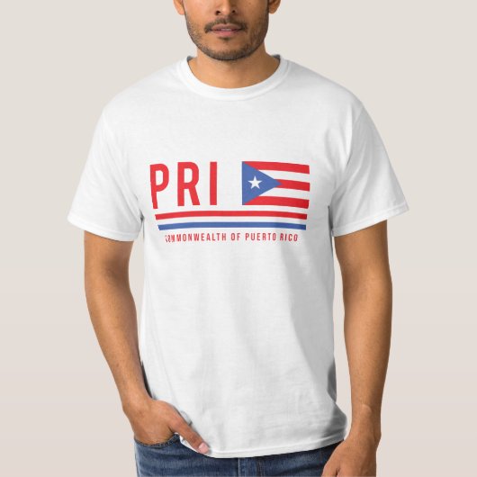 Puerto Rico ISO Code Alpha 3 Design T-Shirt (Vorderseite)