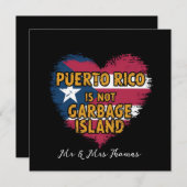 Puerto Rico ist keine Müllinsel Einladung (Vorne/Hinten)