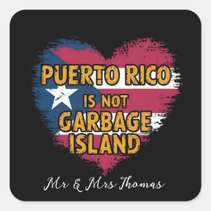 Puerto Rico ist keine Müllinsel Quadratischer Aufkleber