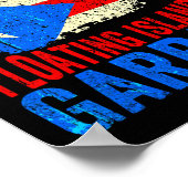 Puerto Rico ist keine schwimmende Insel für Müll Poster (Ecke)