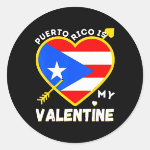 Puerto Rico ist mein Valentinstag Puerto Runder Aufkleber