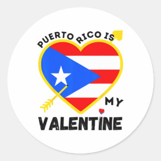 Puerto Rico ist mein Valentinstag Puerto Runder Aufkleber