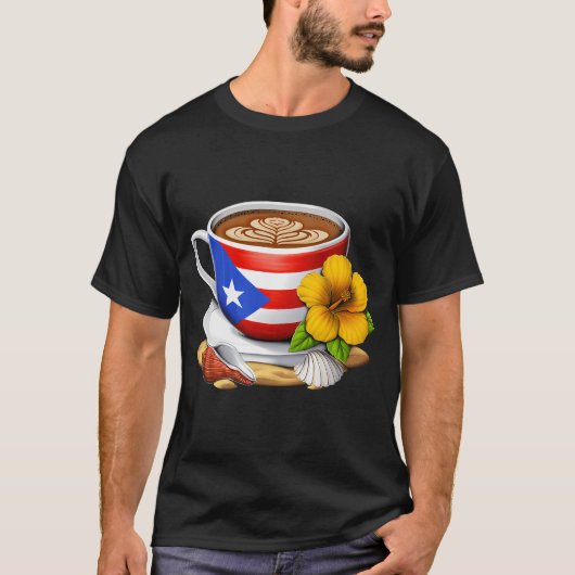 Puerto Rico Kaffee T-Shirt (Vorderseite)