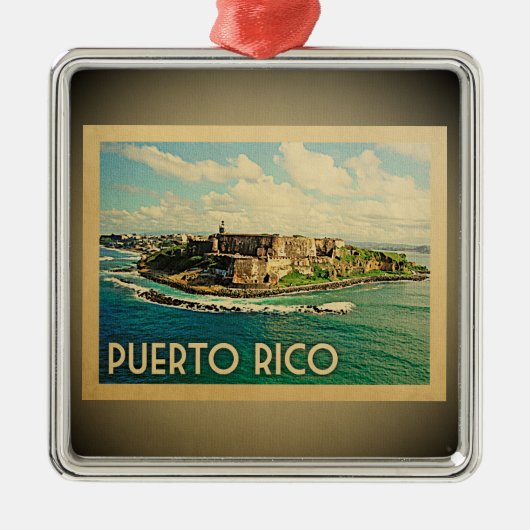 Puerto Rico Karibik Ornament Aus Metall (Vorne)
