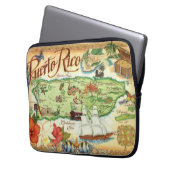 Puerto Rico Karte Laptopschutzhülle (Vorderseite Links)