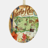 Puerto Rico Karte Ornament (Rechts)