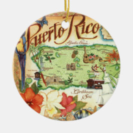 Puerto Rico Karte Ornament