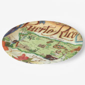 Puerto Rico Karte Pappteller (Schrägansicht)