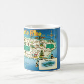 Puerto Rico Karte Tasse (VorderseiteRechts)
