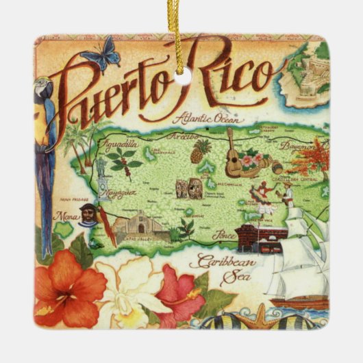 Puerto Rico Keramik Ornament (Vorderseite)