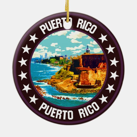 Puerto Rico Keramik Ornament (Hinten)