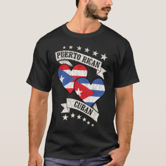 Puerto Rico Kubanische Herzflags T-Shirt