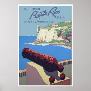 Puerto Rico Kunst WPA Reiseplakat San Juan Druck Poster