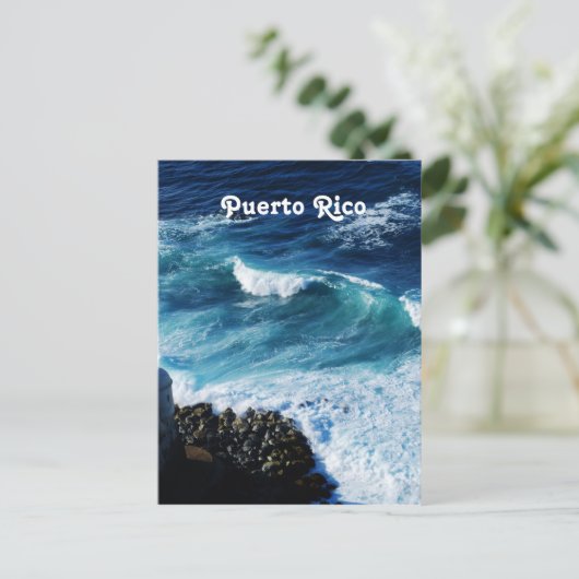 Puerto Rico Küste Postkarte (Stehend Vorderseite)