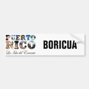 Puerto Rico La Isla Del Encanto Boricua Autoaufkleber
