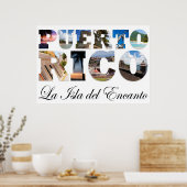 Puerto Rico La Isla Del Encanto Collage Poster (Küche)