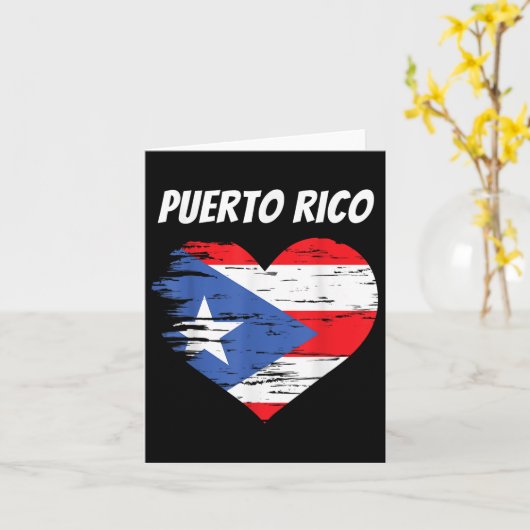 Puerto Rico Liebe Herzflag Gift Puerto Rican Rais Karte (Gelbe Blume)