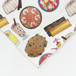 Puerto Rico Liebe Küche Puerto Rico Feinschmecker Fleecedecke