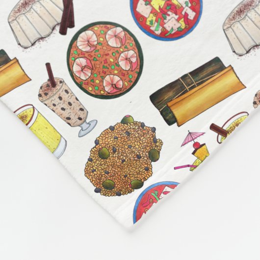 Puerto Rico Liebe Küche Puerto Rico Feinschmecker Fleecedecke (Ecke)