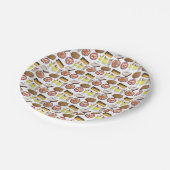 Puerto Rico Liebe Küche Puerto Rico Feinschmecker Pappteller (Schrägansicht)